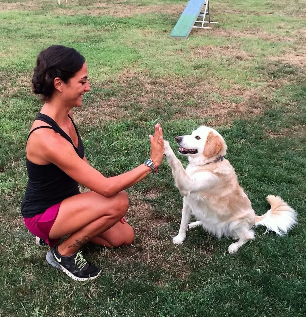 addestramento cani Coronavirus - Silvia con Mia